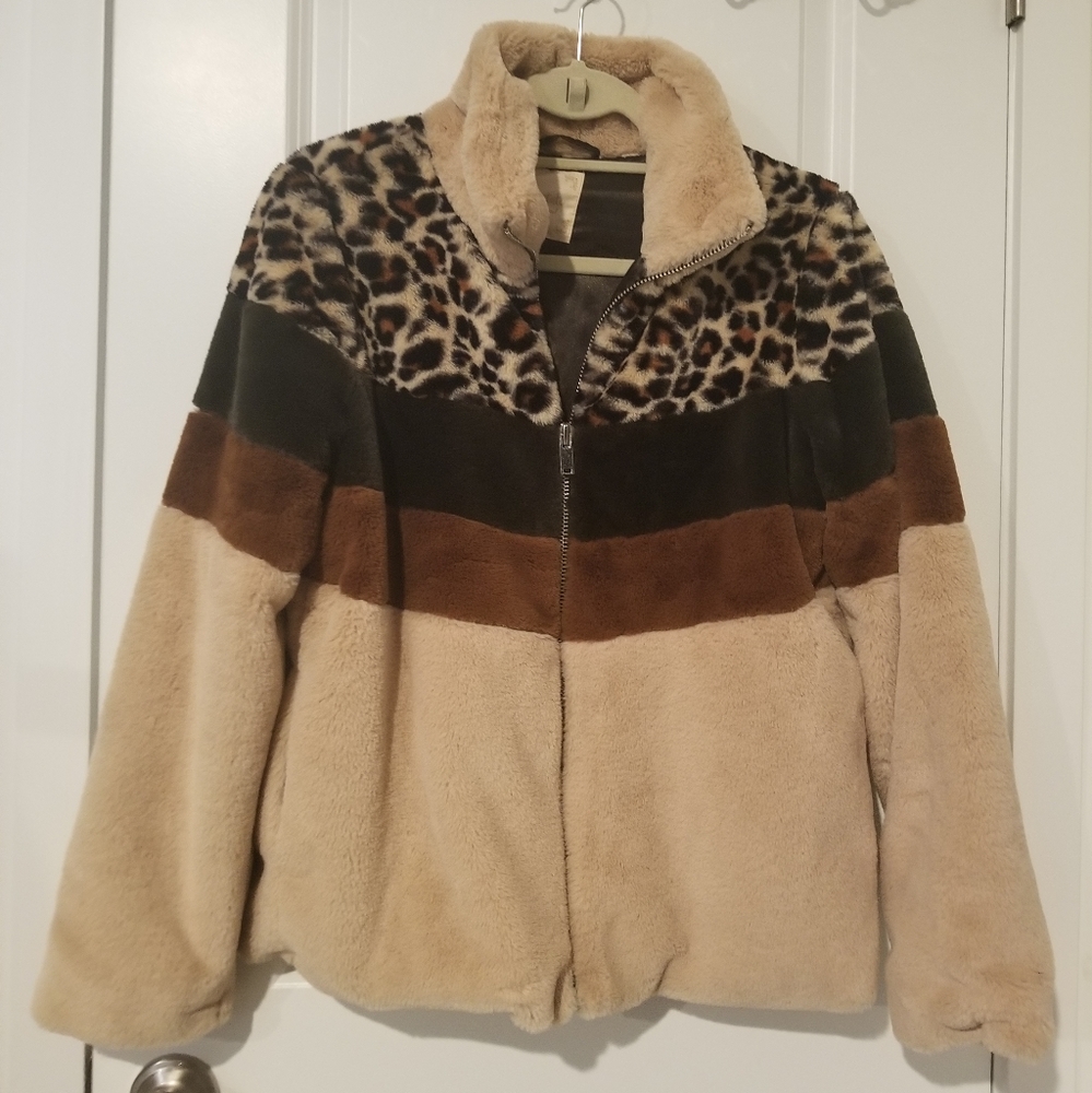 Faux fur jacket